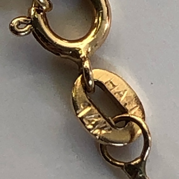 14K Yellow Gold Blue Topaz 18.5” Necklace. - Picture 10 of 14